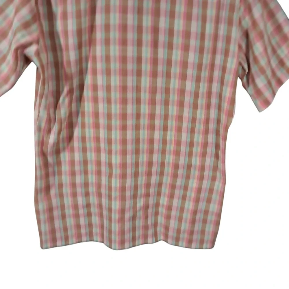 Vintage Shirt Jordan Christophe Mens Size Medium Plaid 80s Lightweight‎ Sheer